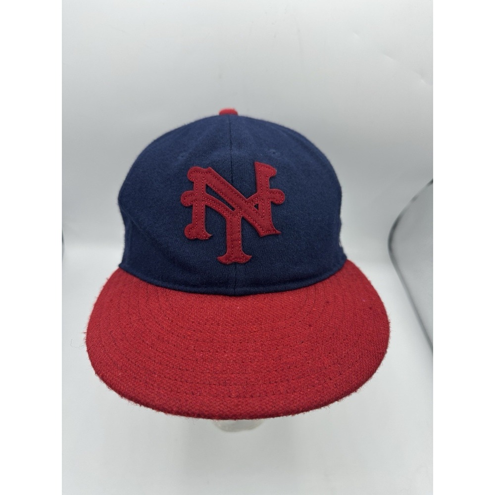 New York Cubans NLBM Heritage Wool Strapback Hat Big Boy Headgear Navy Red